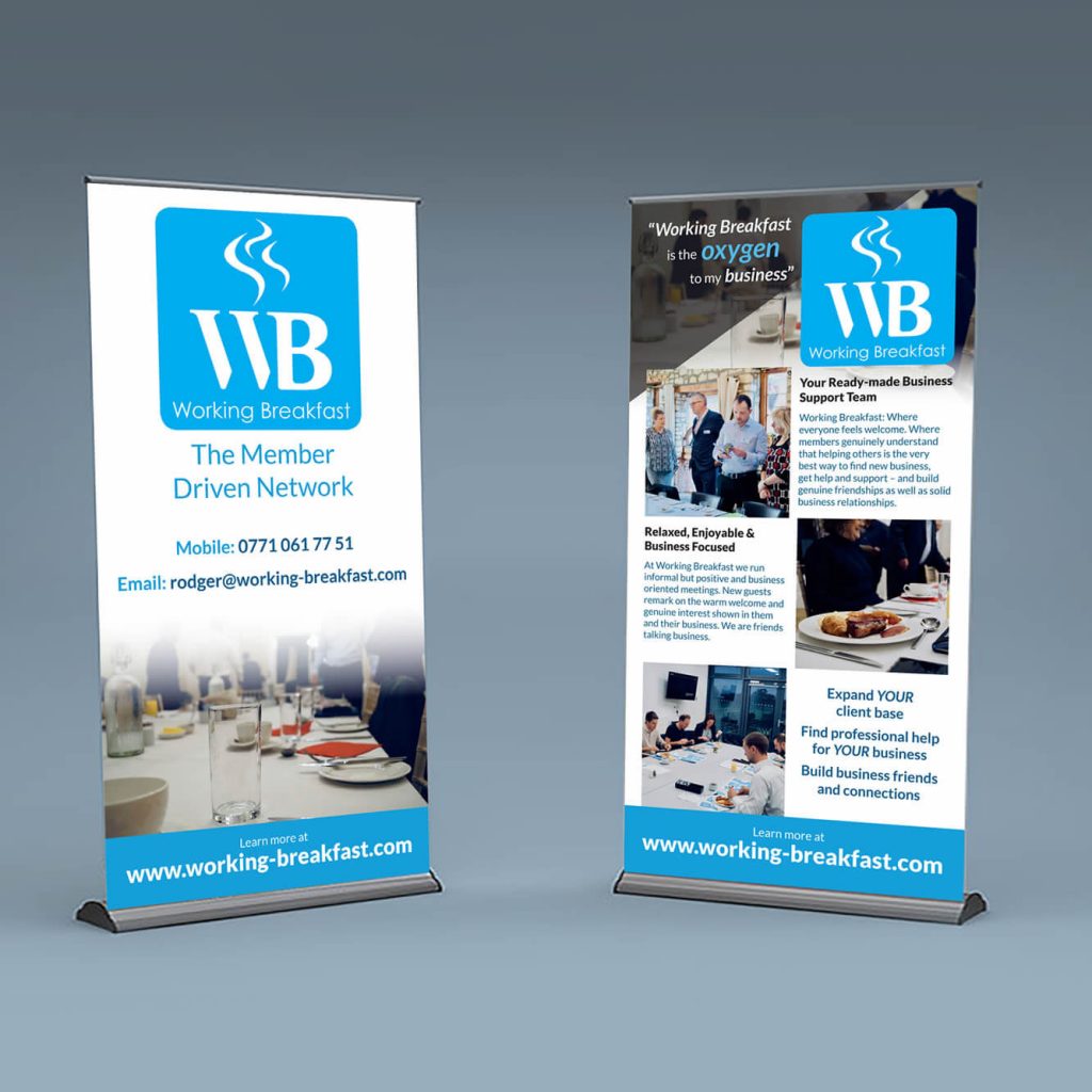 Working Breakfast roller banners